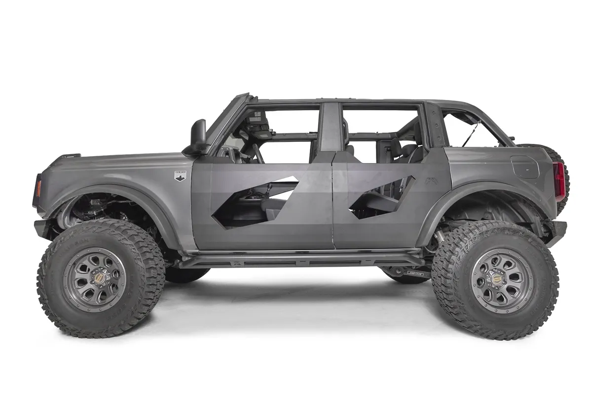 Trail Doors; Inserts; Matte Black Powder Coat: 4 Pcs; product image