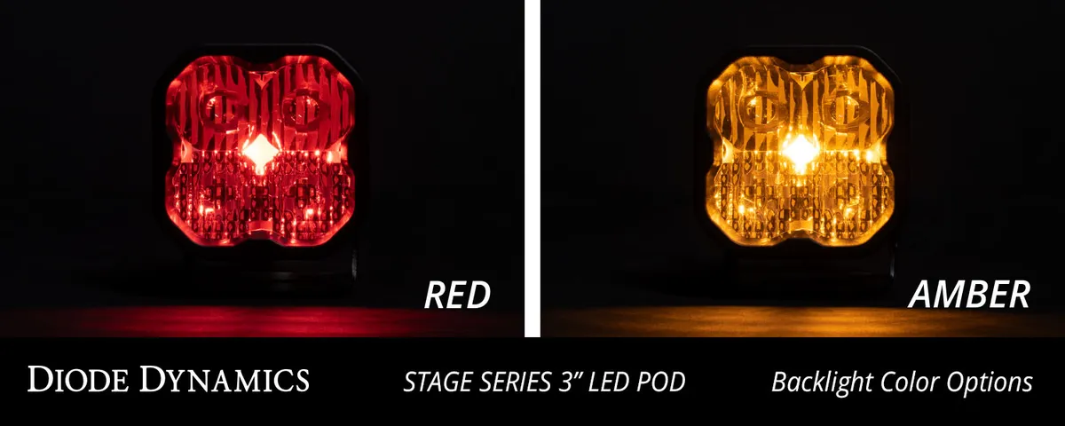 Diode Dynamics SS3 White Max LED Pod Pair, SAE Driving - Amber product image
