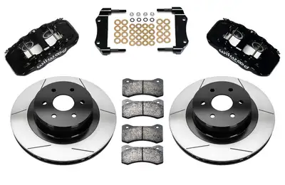 Wilwood Brakes Wilwood AERO4 RearTruck Kit 14.25in Drill Red 1999-2010 GM 1500-SUV 2 Piston OE Caliper