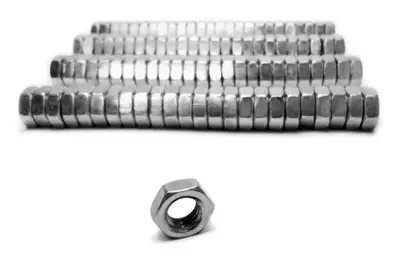 Steinjager Nuts Bulk Jam 5/16-24 LH 100 Pack Grade 2 Plated Zinc Silver