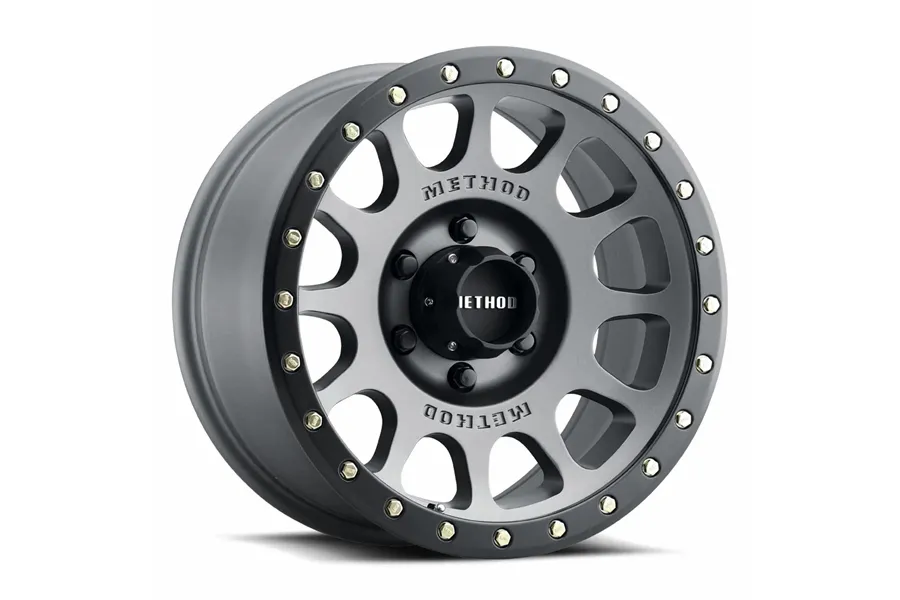 Method Race Wheels Aluminum Wheels 17x8.5 NV MR305 Bolt Pattern 6 On 135 Offset 0 Lip Size 1.3 Titanium TT Matte Black Lip Method