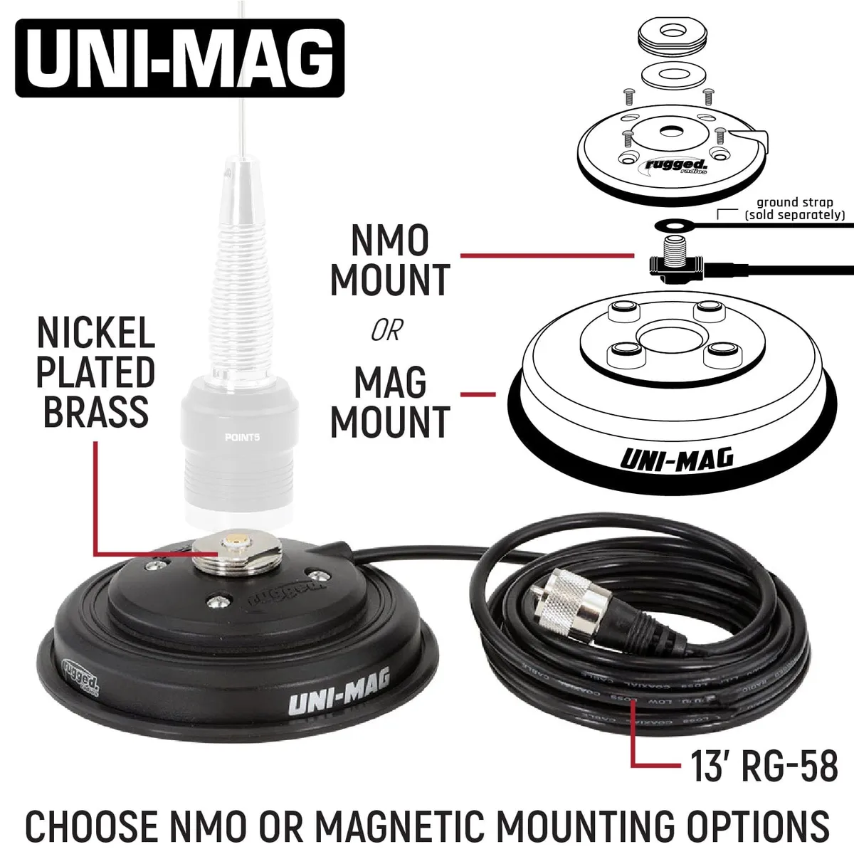 Essential Radio Kit Gmr25 Waterproof Gmrs Mobile 25watt Radio Kit With Externa product image