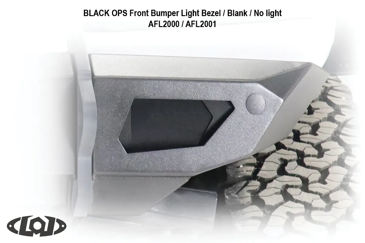 2021+ Bronco Black Ops Blank Front Light Bezel (pair) (Bare Steel) product image
