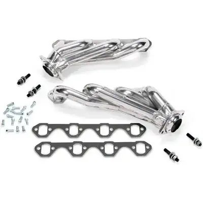 BBK Performance Ford Mustang 5.0L 1-5/8 Shorty Exhaust Headers Polished Silver Ceramic 86-93