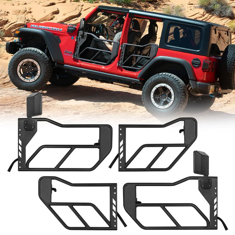 Jeep Tube Doors with Side View Mirror for 2018-2026 Wrangler JL JLU & Gladiator JT | Tough Style product image