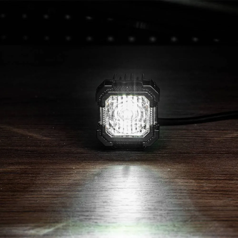 "Recon1 2"" LED Pod Lights Spot Flood Beam With Amber DRL" product image