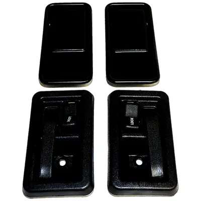 Crown Automotive Jeep Replacement Door Handle Kit; Includes Left/Right Exterior and Interior Door Handles; Door Lock Rod Clips;