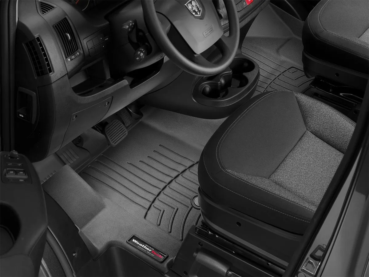 FloorLiner™ DigitalFit®; Black; Front; Over The Hump; product image