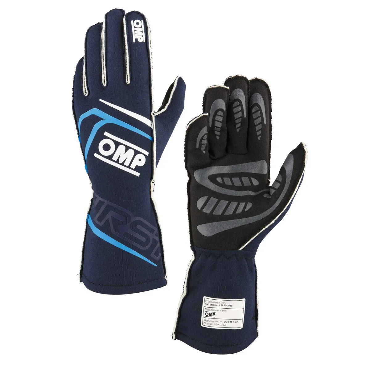 OMP Racing INC First Gloves Fia 8856-20 18 My2025 Navy Blue / cy