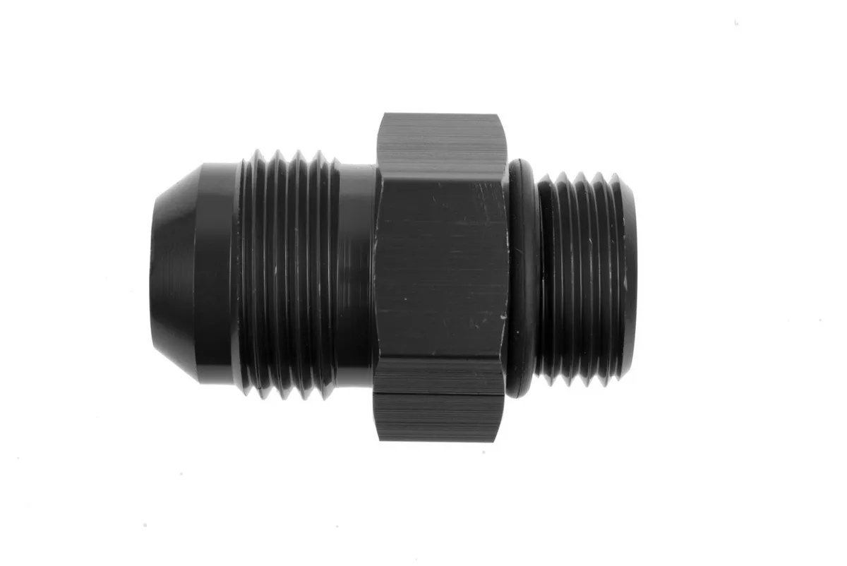 Redhorse Performance 10 Male to 12 Oring Port Adapter (High Flow Radius Orb) Black