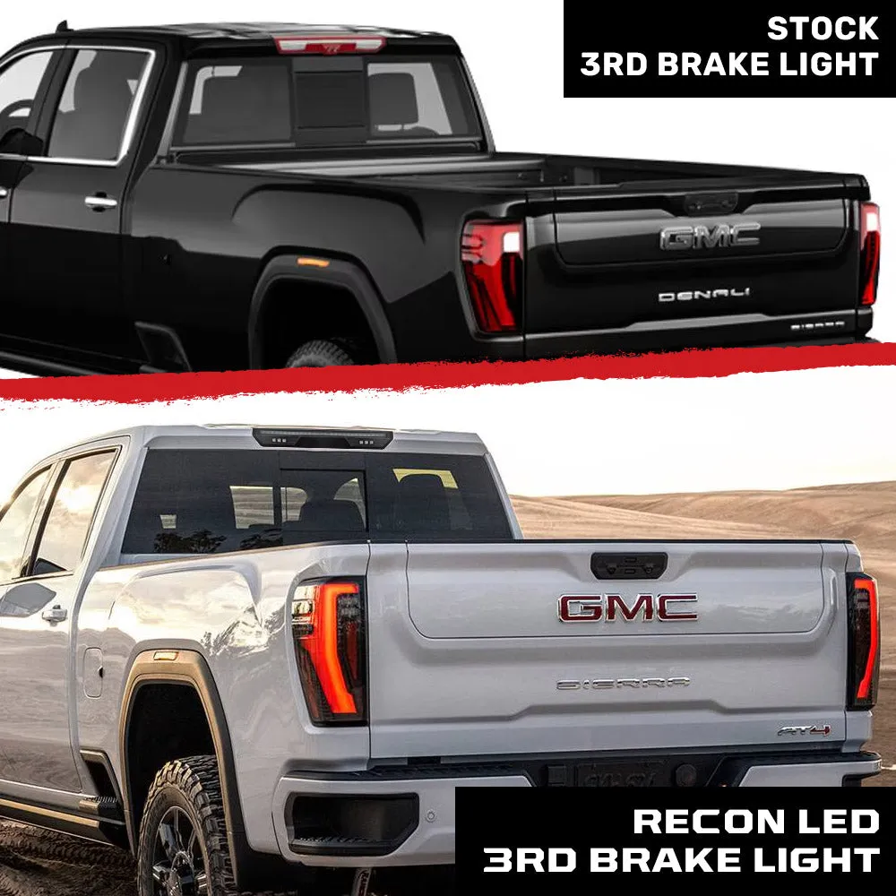 Gmc Chevy 19-21 Sierra Silverado 1500 4rd Gen 20-21 2500 3500 - Ultra High Power Red LED 3rd Brake Light Kit w Ultra High Power Cree Xml White LED Cargo Lights- Smoked Lens product image