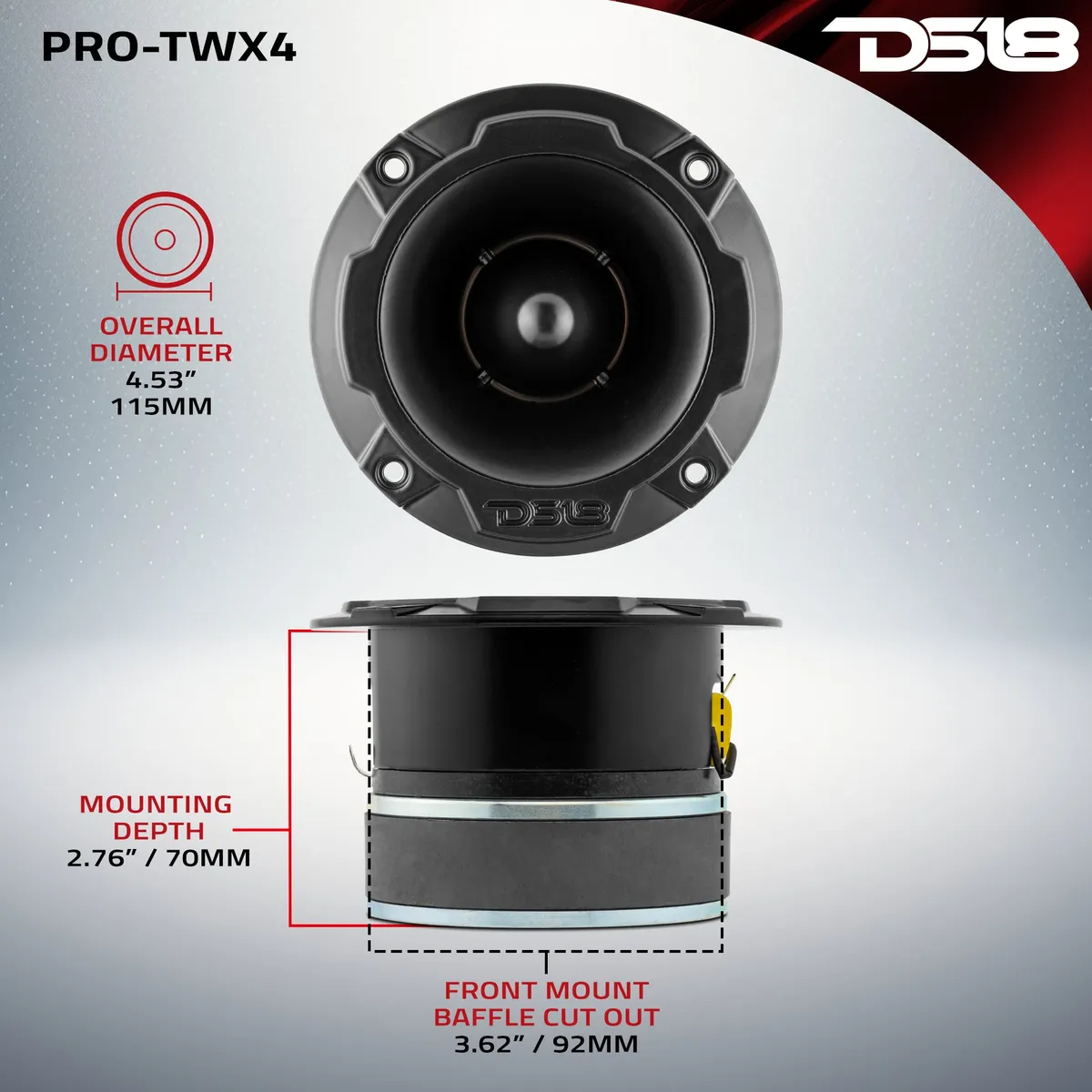 4 .5” | Super Bullet | 280 Watts Rms | 1 .75” Titanium vc | 4î© 4” Super Bullet Tweeters product image