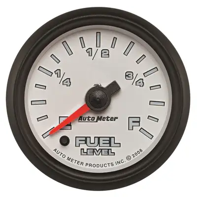 AutoMeter 2-1/16in. Fuel Level; Programmable 0-280 ?; White; Pro-Cycle
