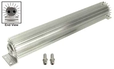 Derale 2 Pass Heat Sink Cooler 18in Long 1/4 NPT Inlet