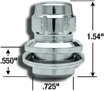 Gorilla Original Gorilla Lock Set Fctry Style Bulge 13/16&7/8Hex 14x1.5 Chr 4Pk 96641DX
