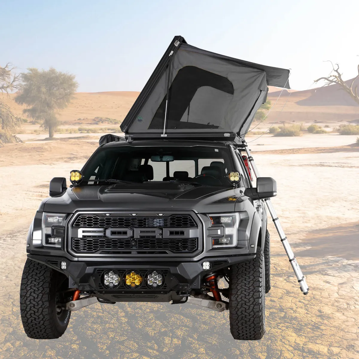 Sidewinder Side Load Aluminum Roof Top Tent Black Shell & Black Body 3+ Person Large product image