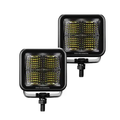 Go Rhino go Rhino 750200321fcs Blackout Series - Cubeit 2x2 LED Cube Flood Lights, Pair