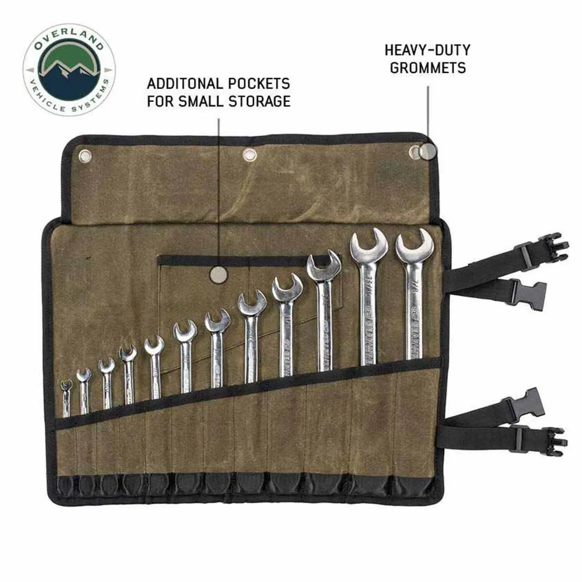 Large Wrench Tool Roll (24 Slot) Number 16 Waxed Canvas Overland Vehicle Systems product image