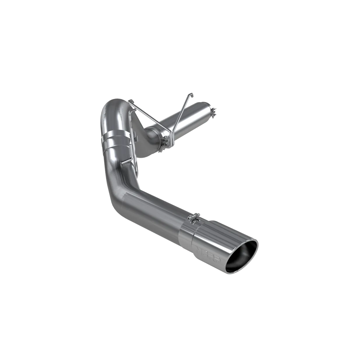Armor Plus Filter Back Exhaust System; 5 in.; Incl. Adapter Extension Pipe/Over Axle Pipe/Tailpipe/Hardware/6 in. OD Tip; Single Side Exit; T409 Stainless Steel; product image