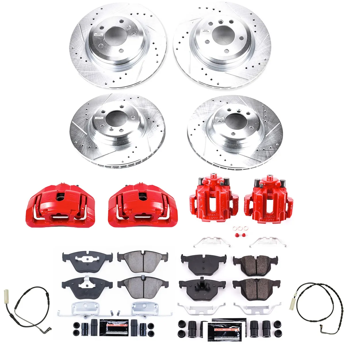 Z23 Evolution Sport Upgrade Kit: Drilled/Slotted Rotors; Carbon-Fiber Ceramic Pads; Pad Sensors; Powder Coated Calipers product image