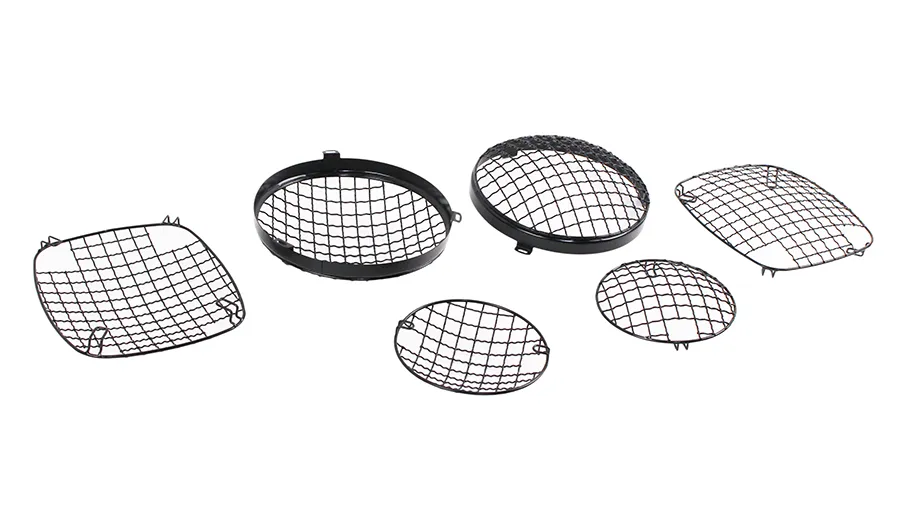 Jeep CJ Wire Mesh Guard Set 6 Pieces 76-86 CJ Powdercoat Black Kentrol product image