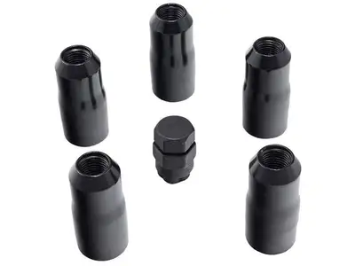Rugged Ridge Rugged Ridge 14x1.5 Wheel Locks, Black 5 pieces - JT/JL