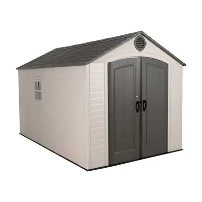 Lifetime Products 8 x 12.5 ft Outdoor Storage Shed Grey