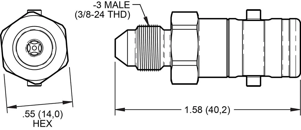 Wilwood Brakes Wilwood Quick Disconnect Male Side -3 an Male 260-16769