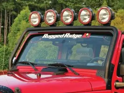 Rugged Ridge Rugged Ridge Windshield Light Bar Mount - JK