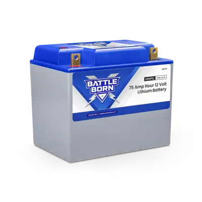 Battle Born Batteries 75Ah 12V Group 24 LiFePO4 Deep Cycle Batteries