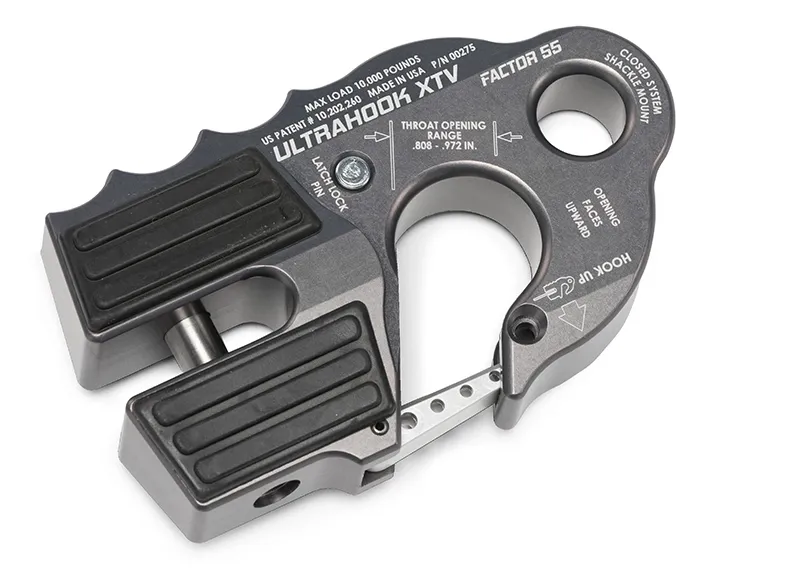 Factor 55 00275-04 Ultrahook Xtv Winch Hook With Shackle Mount -- Black product image