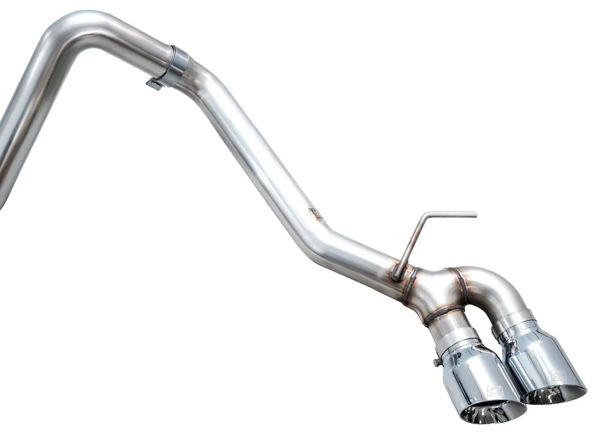 AWE 0FG Exhaust for 4th Gen Toyota Tacoma - Dual Chrome Silver Tips product image