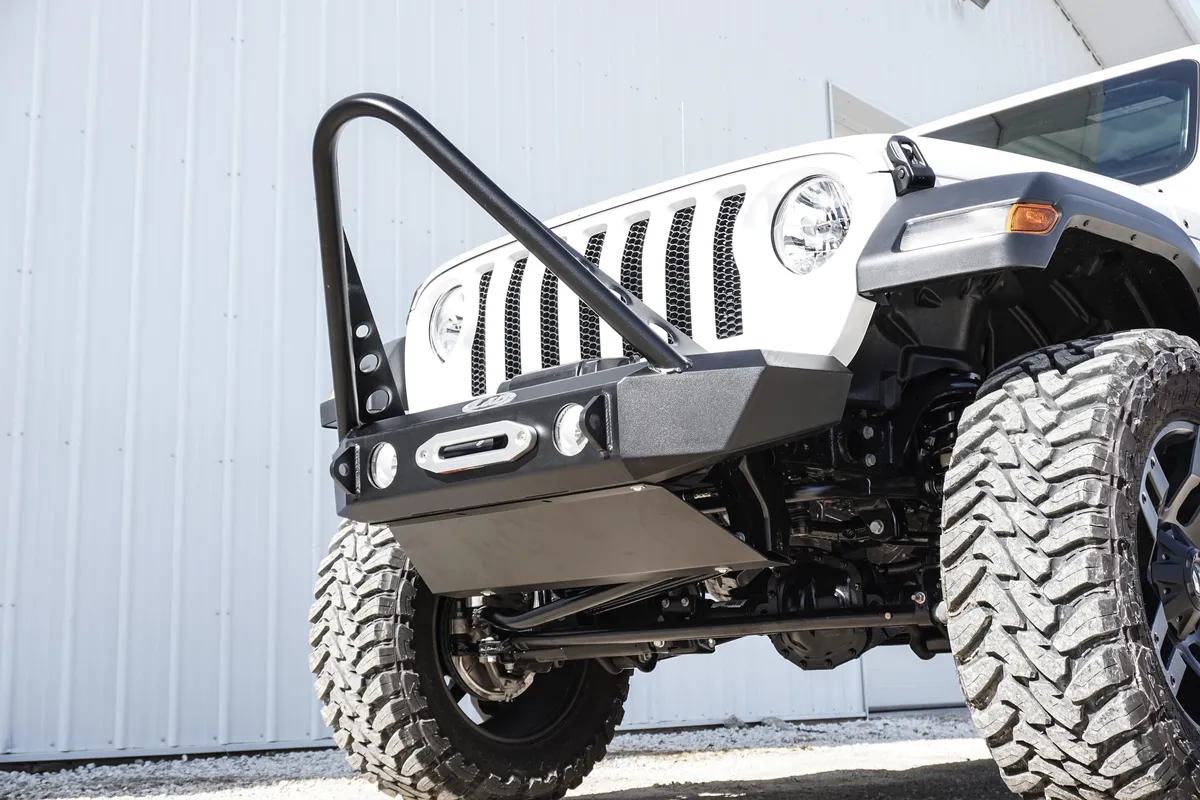 LoD Offroad JL/JT Signature Series Shorty Front Bumper w / Stinger Guard (Black Powder Coated)