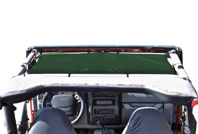 Steinjager Tops and Covers 1997-2006 Fabric Teddy Dark Green Front Seats Only