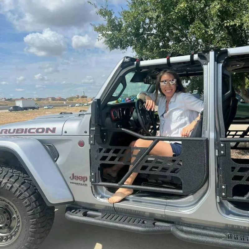 Jeep Half Tube Doors with Side View Mirror for 2018-2025 Wrangler JL Gladiator JT product image