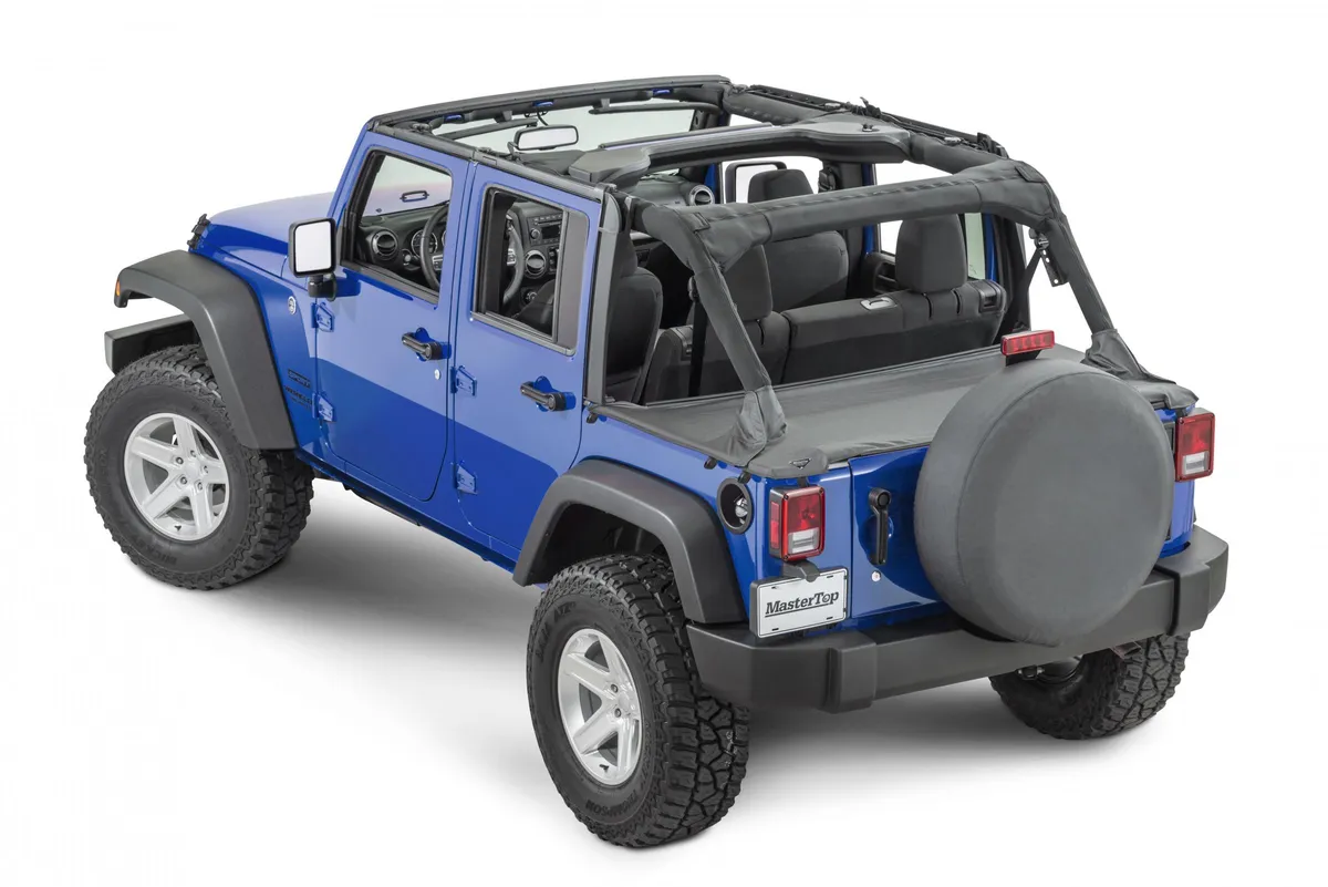 Jeep JK Tonneau Cover For 07-18 Wrangler JK 4 Door Black Diamond MasterTop product image