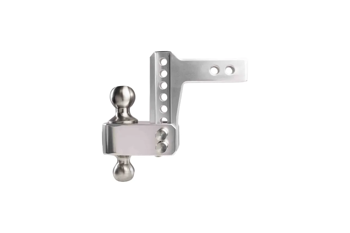 2.0" Aluminum Medium Duty 4" Drop/Rise Hitch w/ Stainless Steel Dual Ball product image