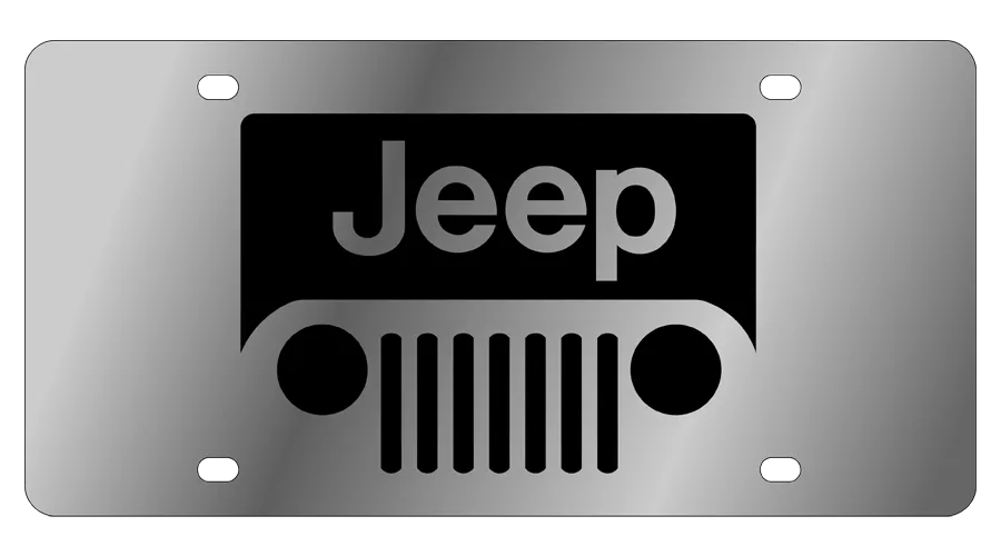 Jeep Grill Stainless Steel License Plate product image