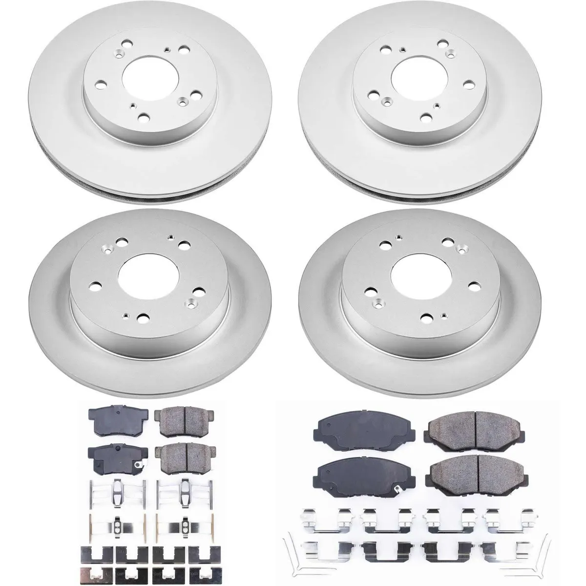 Z17 Geomet Coated Rotor Kit: Genuine Geomet Fully Coated Rotors; Ceramic Pads W/Hardware product image