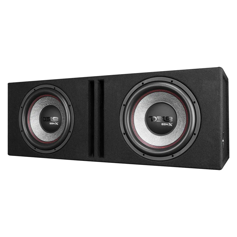 "Dual 12"" Loaded Subwoofer Ported Enclosure With GEN-X124D 900 Watts Rms" product image
