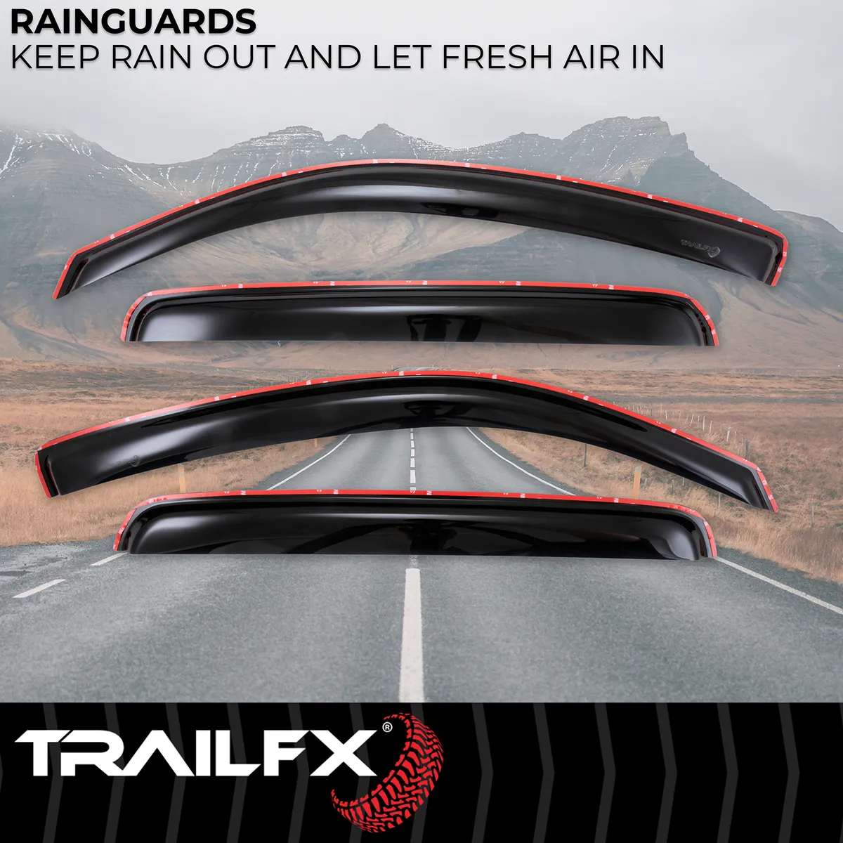 Tfx Inchannel Wndw Vents Smoke 4pc product image