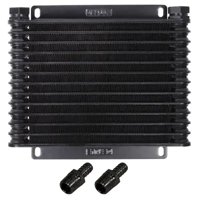 Derale 13 Row Atomic-Cool Plate & Fin Replacement Oil Cooler, 1/2 Hose Barb