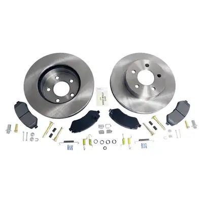 Crown Automotive Jeep Replacement Disc Brake Service Kit; Front; Includes Pad Set; Rotors and Hardware;