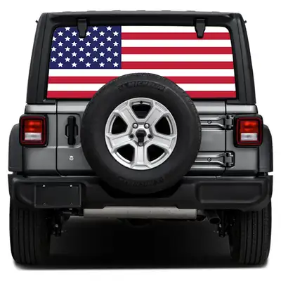 Under The Sun Inserts Old Glory Rear Window Decal
