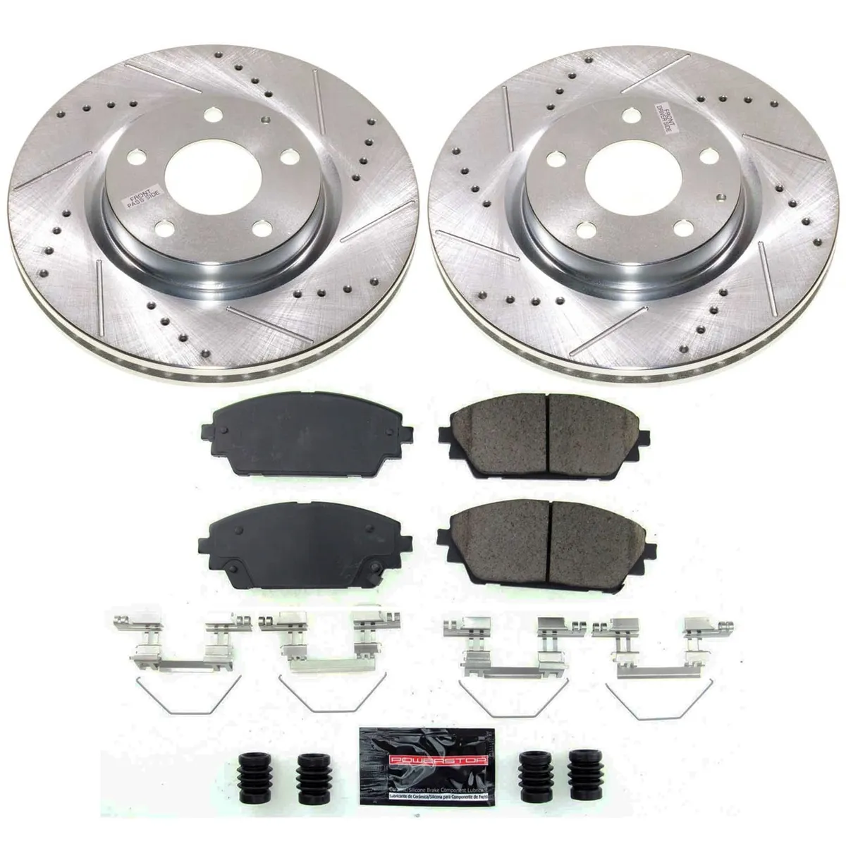 Z23 Evolution Sport Upgrade Kit: Drilled/Slotted Rotors; Carbon-Fiber Ceramic Pads W/Hardware product image