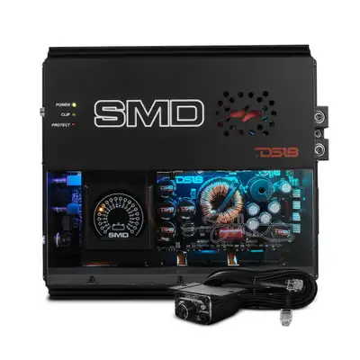 DS18 1-Channel | Class D | 2000 @ 1Î© | 1400 @ 2Î© | 800 @ 4Î© Watts RMS | VM-1 Voltmeter Built-in | Digital LED Lights