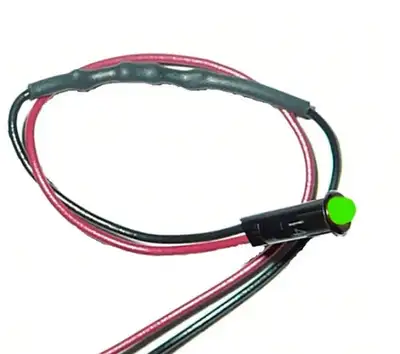 Painless Wiring LED Dash Indicator Light; 1/8 in.; Green;