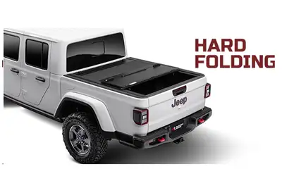 Rugged Ridge Rugged Ridge Armis Hard Folding Tonneau Bed Cover w/ LINE-X  - JT