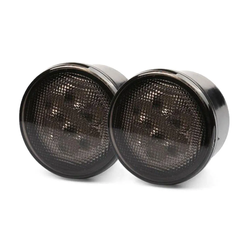 Smoked Amber LED Front Turn Signal Lights for Jeep Wrangler JK product image