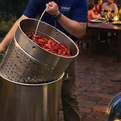 Bayou Classic 102qt Stainless Bayou Boiler With Basket